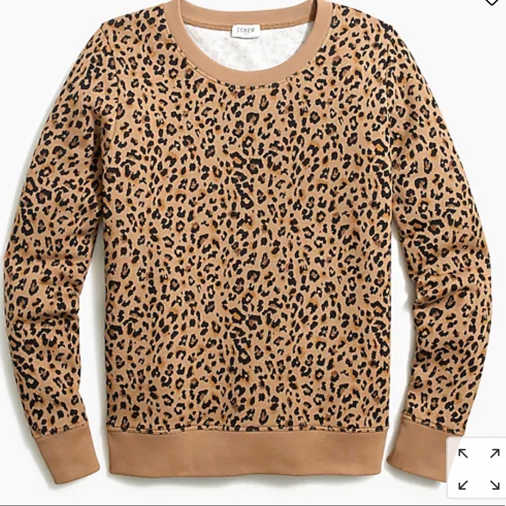 J Crew Factory Leopard Crewneck Sweatshirt